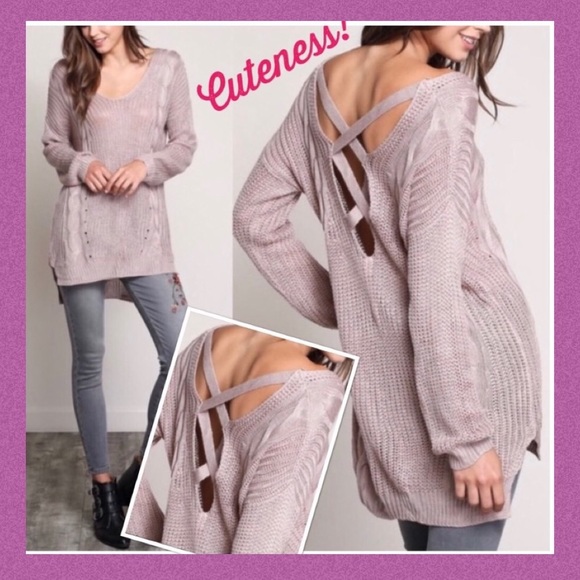 Wishlist Sweaters - LAST 1💜SUPER SOFT CRISSCROSS KNIT WEAVE SWEATER